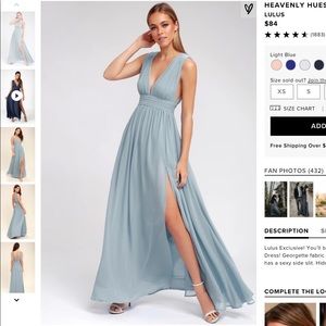 Heavenly Hues Light Blue Maxi Dress Lulus Medium